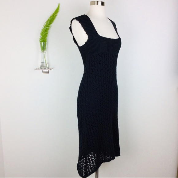 Anthropologie Dresses & Skirts - Anthropologie Moth Black Crochet Stylish Dress S